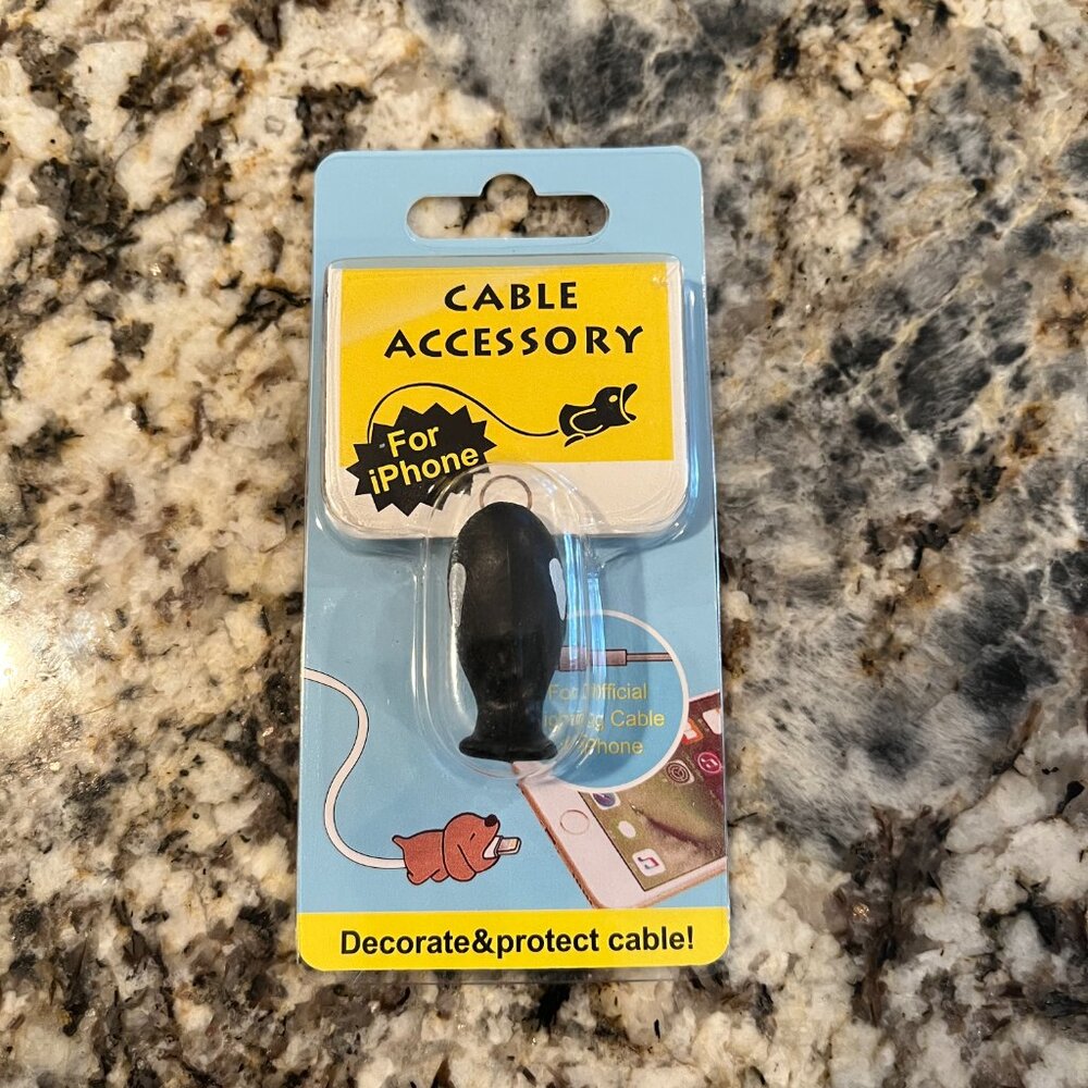 New Orca Killer Whale Cable Cord Bite Protector - Picture 2 of 5